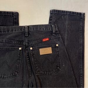 Vintage Wrangler Black High Rise Straight Denim Jeans